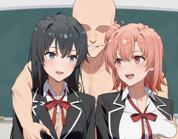 [2D漫画] [2D全彩]我的青春恋爱物语(常识)果然有问题(改变了)★AI绘画[115M]-轻创终点站